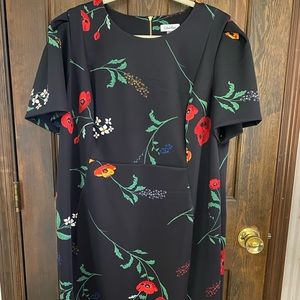 Calvin Klein black floral dress